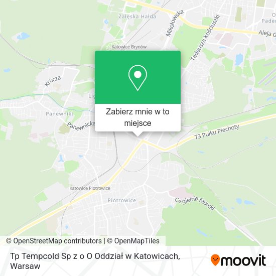 Mapa Tp Tempcold Sp z o O Oddział w Katowicach