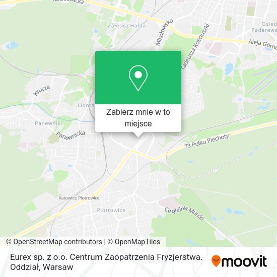 Mapa Eurex sp. z o.o. Centrum Zaopatrzenia Fryzjerstwa. Oddział