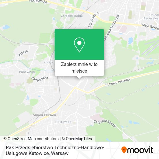 Mapa Rak Przedsiębiorstwo Techniczno-Handlowo-Usługowe Katowice