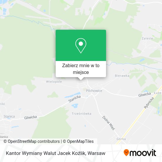 Mapa Kantor Wymiany Walut Jacek Koźlik