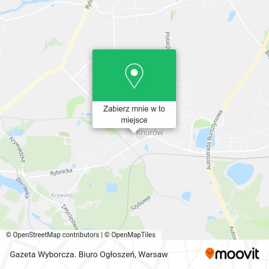 Mapa Gazeta Wyborcza. Biuro Ogłoszeń