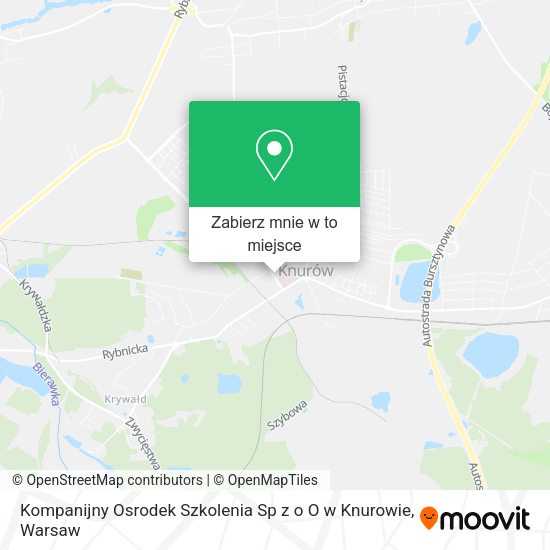 Mapa Kompanijny Osrodek Szkolenia Sp z o O w Knurowie