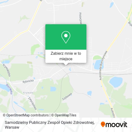 Mapa Samodzielny Publiczny Zespół Opieki Zdrowotnej