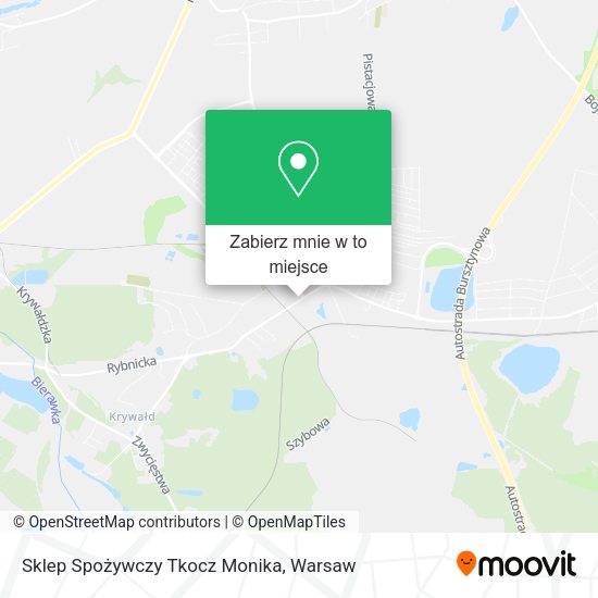 Mapa Sklep Spożywczy Tkocz Monika