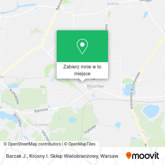 Mapa Barzak J., Krosny I. Sklep Wielobranżowy