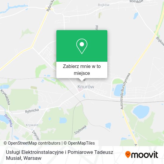 Mapa Usługi Elektroinstalacyjne i Pomiarowe Tadeusz Musiał