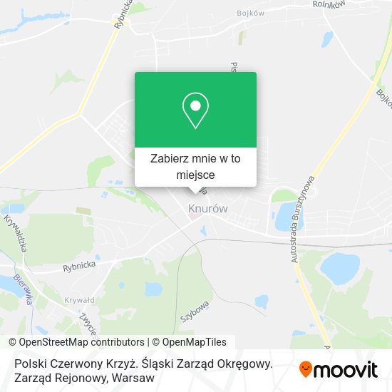 Mapa Polski Czerwony Krzyż. Śląski Zarząd Okręgowy. Zarząd Rejonowy