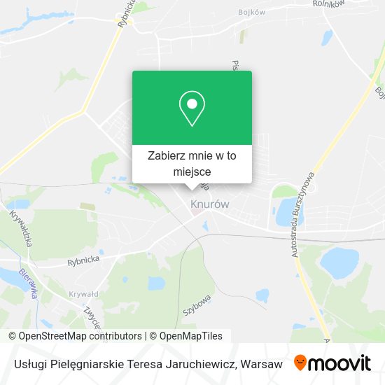 Mapa Usługi Pielęgniarskie Teresa Jaruchiewicz