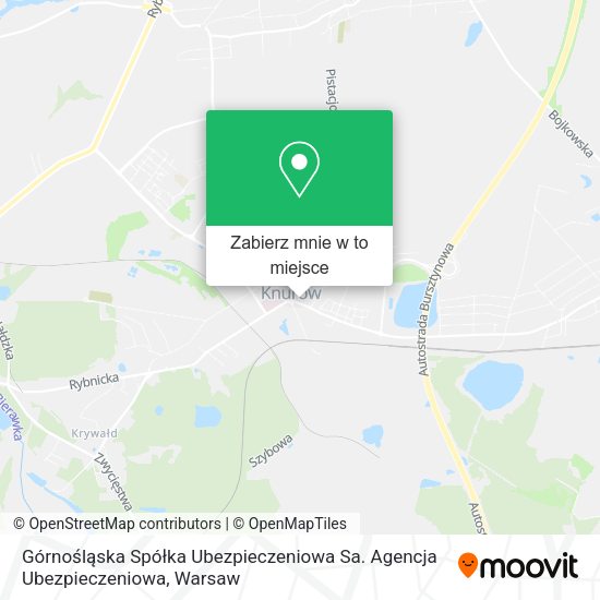 Mapa Górnośląska Spółka Ubezpieczeniowa Sa. Agencja Ubezpieczeniowa