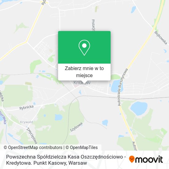 Mapa Powszechna Spółdzielcza Kasa Oszczędnościowo - Kredytowa. Punkt Kasowy