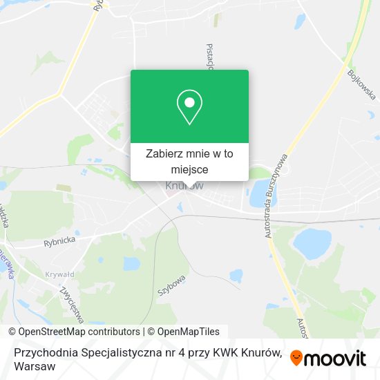 Mapa Przychodnia Specjalistyczna nr 4 przy KWK Knurów