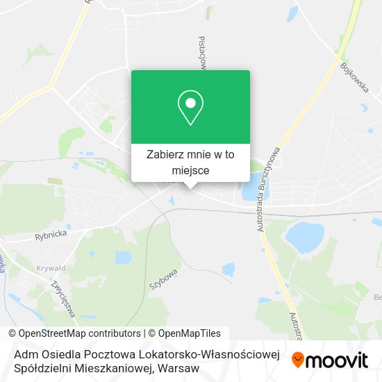 Mapa Adm Osiedla Pocztowa Lokatorsko-Własnościowej Spółdzielni Mieszkaniowej