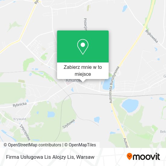 Mapa Firma Usługowa Lis Alojzy Lis