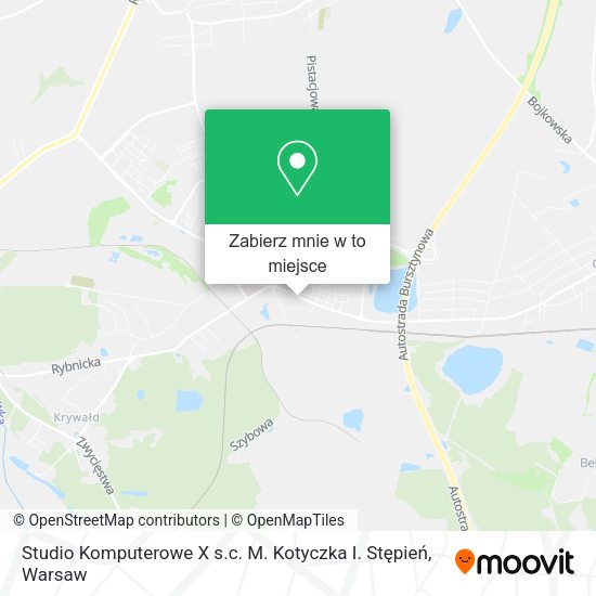 Mapa Studio Komputerowe X s.c. M. Kotyczka I. Stępień