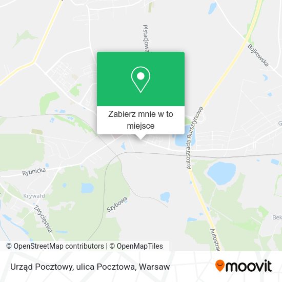 Mapa Urząd Pocztowy, ulica Pocztowa