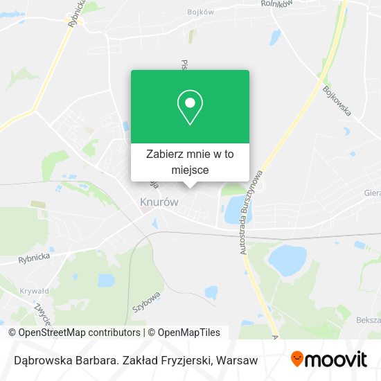 Mapa Dąbrowska Barbara. Zakład Fryzjerski