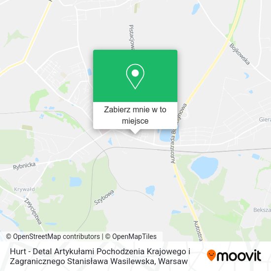 Mapa Hurt - Detal Artykułami Pochodzenia Krajowego i Zagranicznego Stanisława Wasilewska