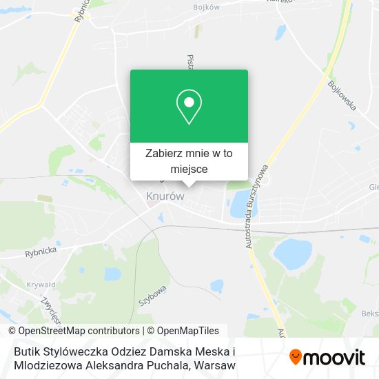 Mapa Butik Stylóweczka Odziez Damska Meska i Mlodziezowa Aleksandra Puchala