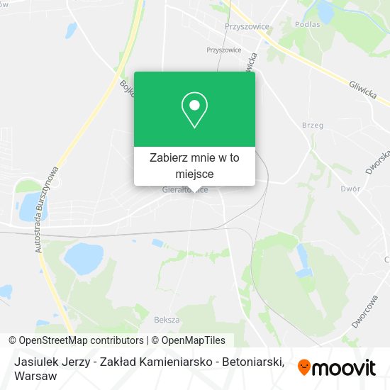 Mapa Jasiulek Jerzy - Zakład Kamieniarsko - Betoniarski