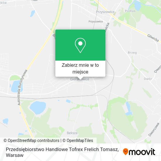 Mapa Przedsiębiorstwo Handlowe Tofrex Frelich Tomasz