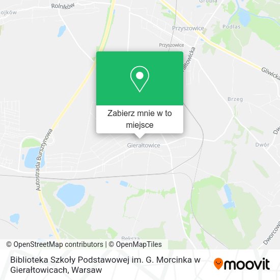 Mapa Biblioteka Szkoły Podstawowej im. G. Morcinka w Gierałtowicach