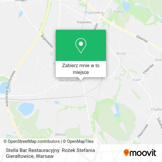 Mapa Stella Bar Restauracyjny. Rożek Stefania Gierałtowice