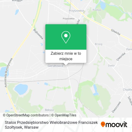 Mapa Stalox Przedsiębiorstwo Wielobranżowe Franciszek Szołtysek