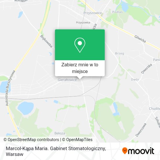 Mapa Marcol-Kąpa Maria. Gabinet Stomatologiczny