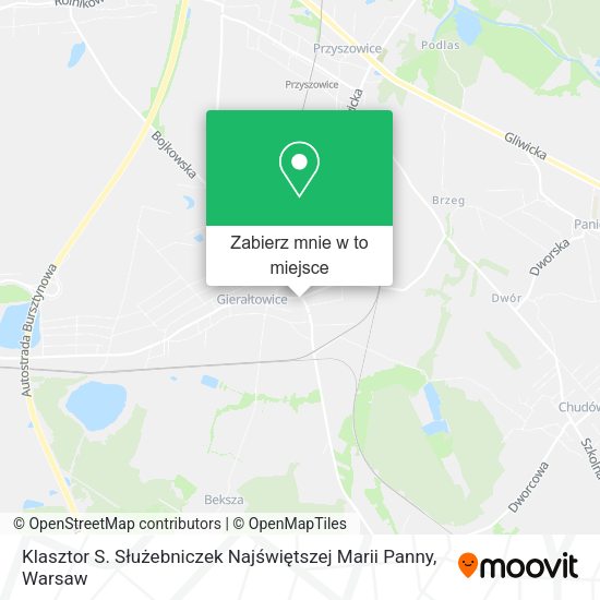 Mapa Klasztor S. Służebniczek Najświętszej Marii Panny