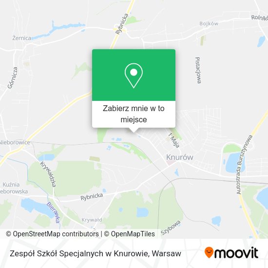 Mapa Zespół Szkół Specjalnych w Knurowie