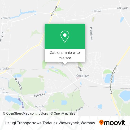 Mapa Usługi Transportowe Tadeusz Wawrzynek