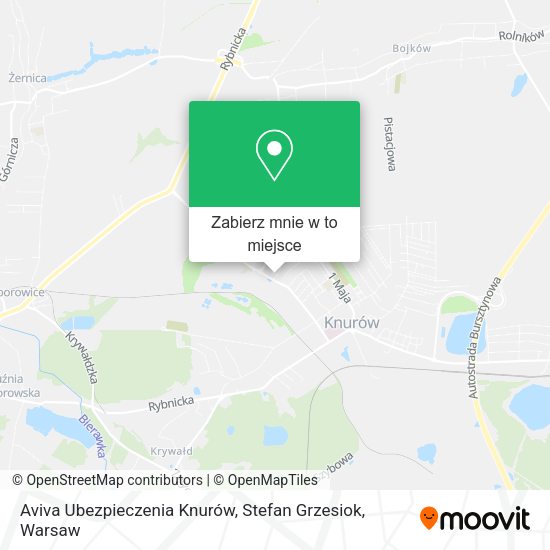 Mapa Aviva Ubezpieczenia Knurów, Stefan Grzesiok