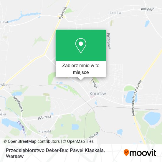 Mapa Przedsiębiorstwo Deker-Bud Paweł Kląskała