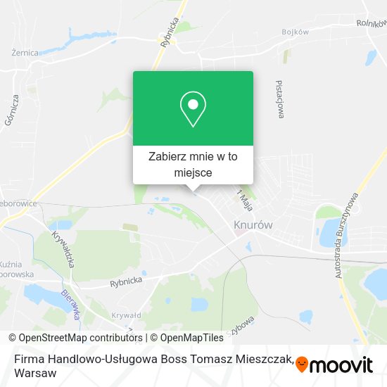 Mapa Firma Handlowo-Usługowa Boss Tomasz Mieszczak