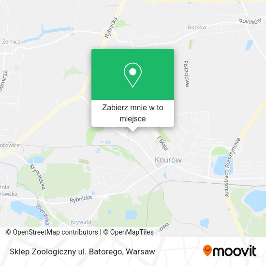 Mapa Sklep Zoologiczny ul. Batorego