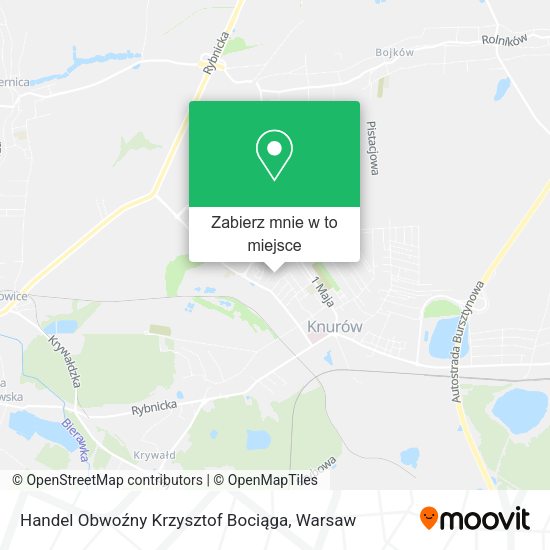 Mapa Handel Obwoźny Krzysztof Bociąga