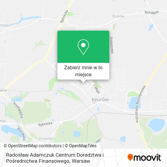 Mapa Radosław Adamczuk Centrum Doradztwa i Pośrednictwa Finansowego