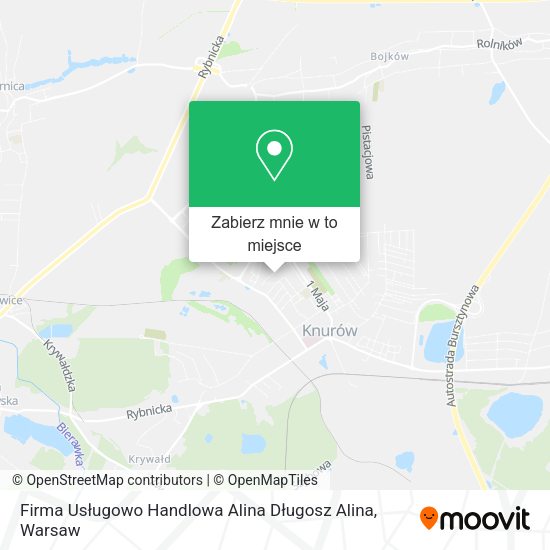 Mapa Firma Usługowo Handlowa Alina Długosz Alina