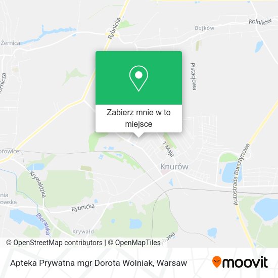 Mapa Apteka Prywatna mgr Dorota Wolniak