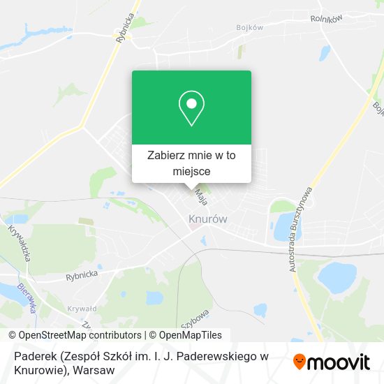 Mapa Paderek (Zespół Szkół im. I. J. Paderewskiego w Knurowie)