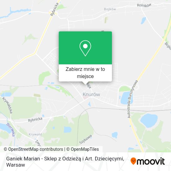 Mapa Ganiek Marian - Sklep z Odzieżą i Art. Dziecięcymi