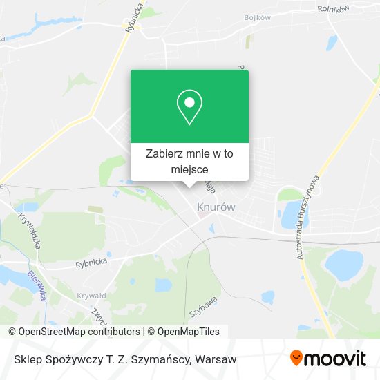 Mapa Sklep Spożywczy T. Z. Szymańscy