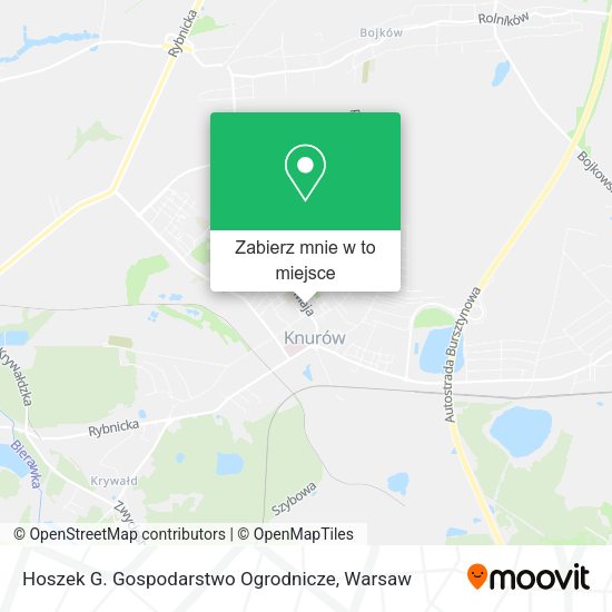 Mapa Hoszek G. Gospodarstwo Ogrodnicze