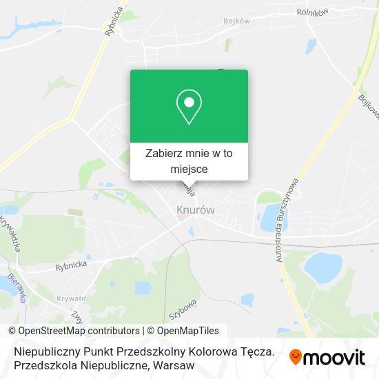 Mapa Niepubliczny Punkt Przedszkolny Kolorowa Tęcza. Przedszkola Niepubliczne