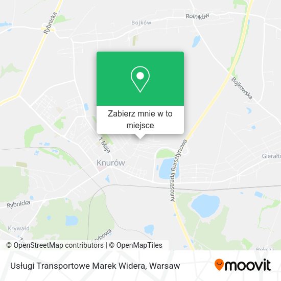 Mapa Usługi Transportowe Marek Widera