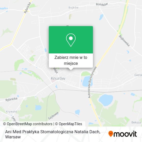 Mapa Ani Med Praktyka Stomatologiczna Natalia Dach
