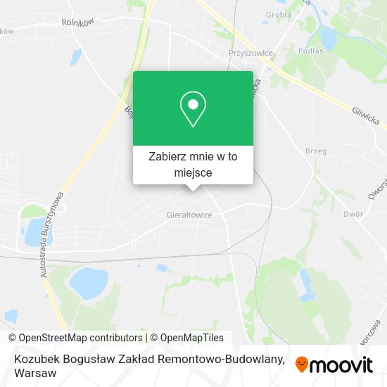 Mapa Kozubek Bogusław Zakład Remontowo-Budowlany