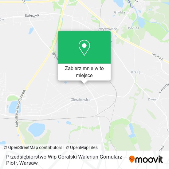 Mapa Przedsiębiorstwo Wip Góralski Walerian Gomularz Piotr