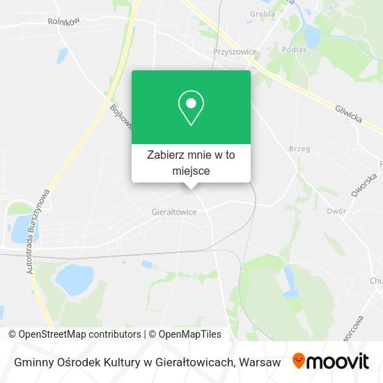 Mapa Gminny Ośrodek Kultury w Gierałtowicach