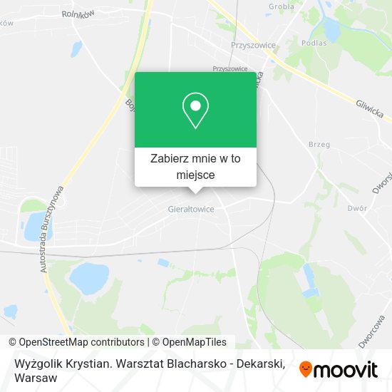 Mapa Wyżgolik Krystian. Warsztat Blacharsko - Dekarski